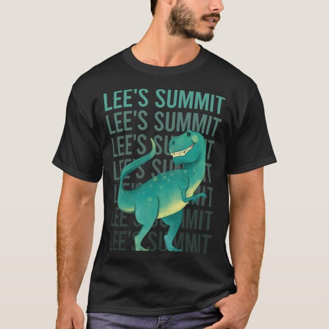 Lycklig Dinosaur Lee-toppmötet T Shirt (Framsida)