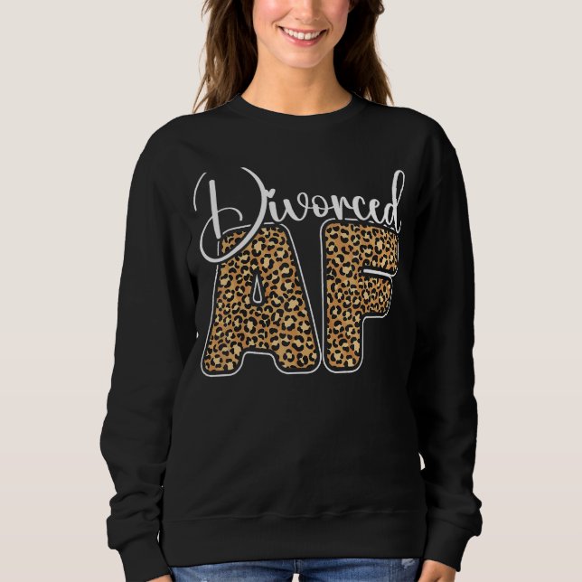 Lycklig Divorce Party Leopard Cheetah Divorced Af T Shirt (Framsida)