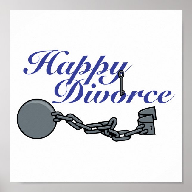 Lycklig Divorce Poster (Framsidan)
