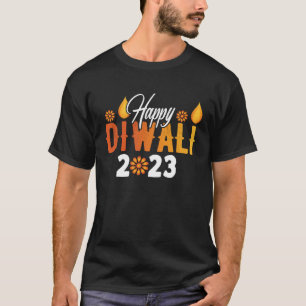 Lycklig Diwali 2023-festivalen Ljus indisk hinduer T Shirt