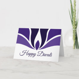 Lycklig Diwali Bevackra Lila Anpassningsbar Helgkort