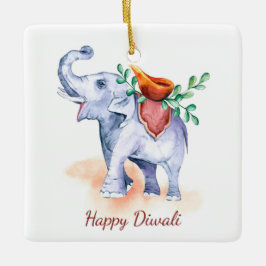 Lycklig Diwali Ceramic Ornament