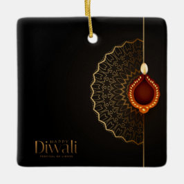 Lycklig Diwali Ceramic Ornament