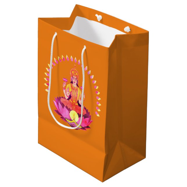 Lycklig Diwali - Deepalavi Lakshmi Goddess 1 (Framsidan Vinklad)