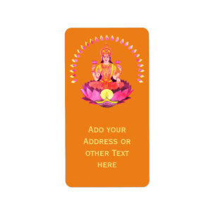 Lycklig Diwali - Deepalavi Lakshmi Goddess 1 Adressetikett