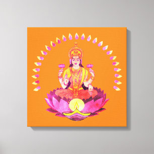 Lycklig Diwali - Deepalavi Lakshmi Goddess 1 Canvastryck