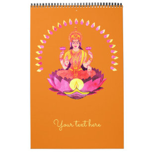 Lycklig Diwali - Deepalavi Lakshmi Goddess 1 Kalender