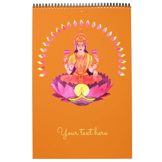Lycklig Diwali - Deepalavi Lakshmi Goddess 1 Kalender (Omslag)