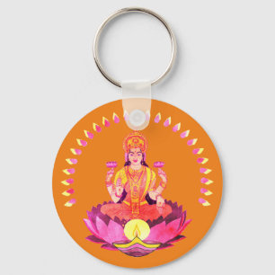 Lycklig Diwali - Deepalavi Lakshmi Goddess 1 Nyckelring