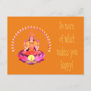 Lycklig Diwali - Deepalavi Lakshmi Goddess 1 Vykort