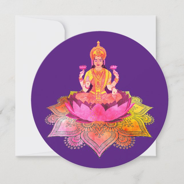Lycklig Diwali - Deepalavi Lakshmi Goddess 4 (Framsida)