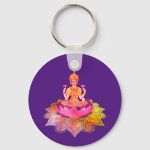 Lycklig Diwali - Deepalavi Lakshmi Goddess 4 Nyckelring