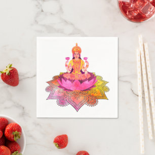 Lycklig Diwali - Deepalavi Lakshmi Goddess 4 Pappersservett