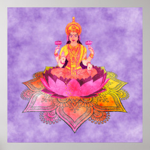 Lycklig Diwali - Deepalavi Lakshmi Goddess 4 Poster