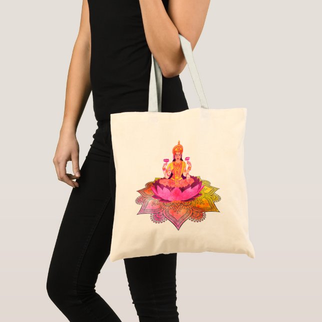 Lycklig Diwali - Deepalavi Lakshmi Goddess 4 Tygkasse (Framsida (produkt))
