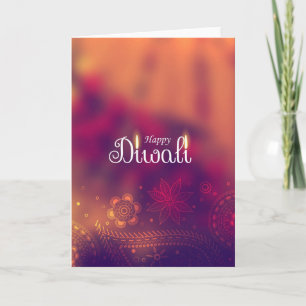 Lycklig Diwali Deepawali indisk festival i Ljus Kort