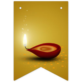 Lycklig Diwali Diya - Bunting Flaggor