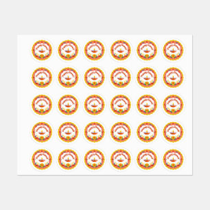 Lycklig Diwali Diya Stickers