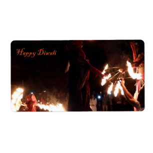 Lycklig Diwali-etiketter Fraktsedel