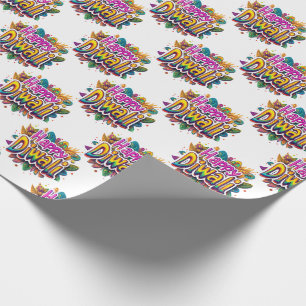 Lycklig Diwali Festival Shout Presentpapper