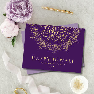 Lycklig Diwali-festivalen i Ljus Firande Helg Vykort