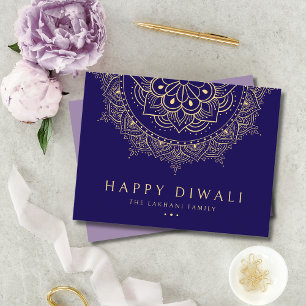 Lycklig Diwali-festivalen i Ljus Firande Helg Vykort