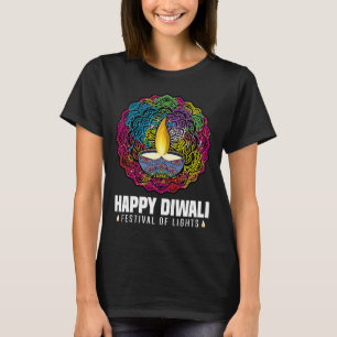 Lycklig Diwali-festivalen Ljus Hindu Firande T Shirt