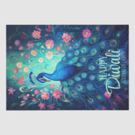 Lycklig Diwali-festivalen Ljus Peacock