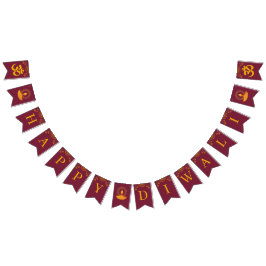 Lycklig Diwali Firande Vimplar