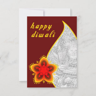 lycklig diwali-fotokort : ljusfönster