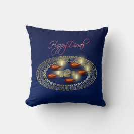 Lycklig Diwali Ganesha Rangoli - Pillow Kudde