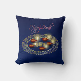 Lycklig Diwali Ganesha Rangoli - Pillow Kudde