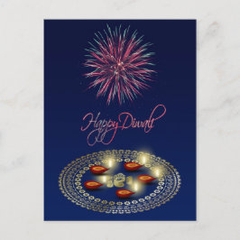 Lycklig Diwali Ganesha Rangoli - vykort