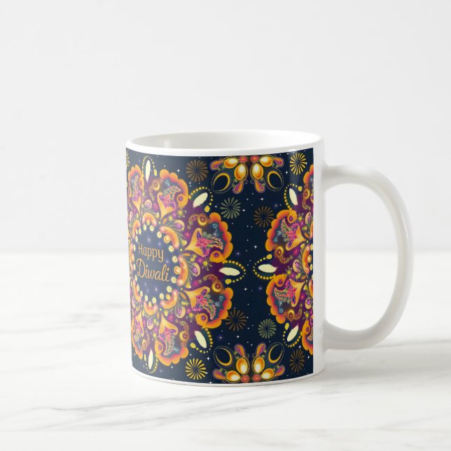 Lycklig Diwali Gift Idea Kaffemugg (Höger)