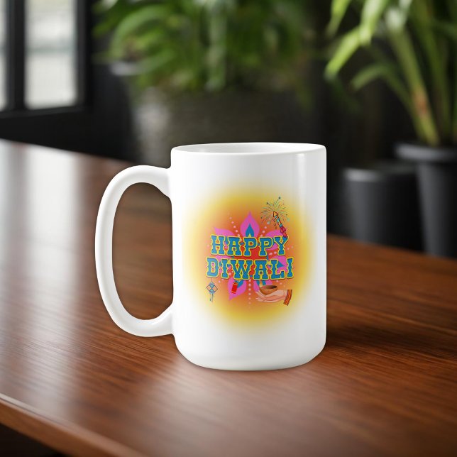 Lycklig Diwali Gift Kaffemugg (Skapare uppladdad)