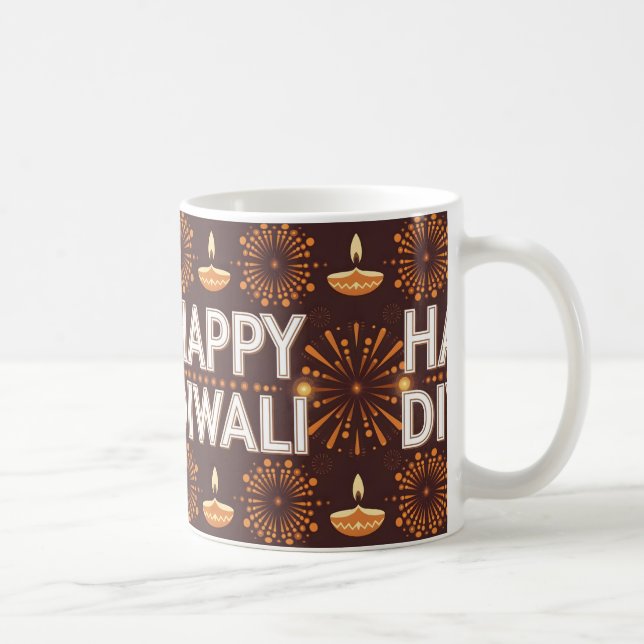 Lycklig Diwali Gift Kaffemugg (Höger)