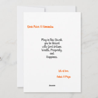 Lycklig Diwali Hälsning Diya Chakra Helgdag Card Julkort