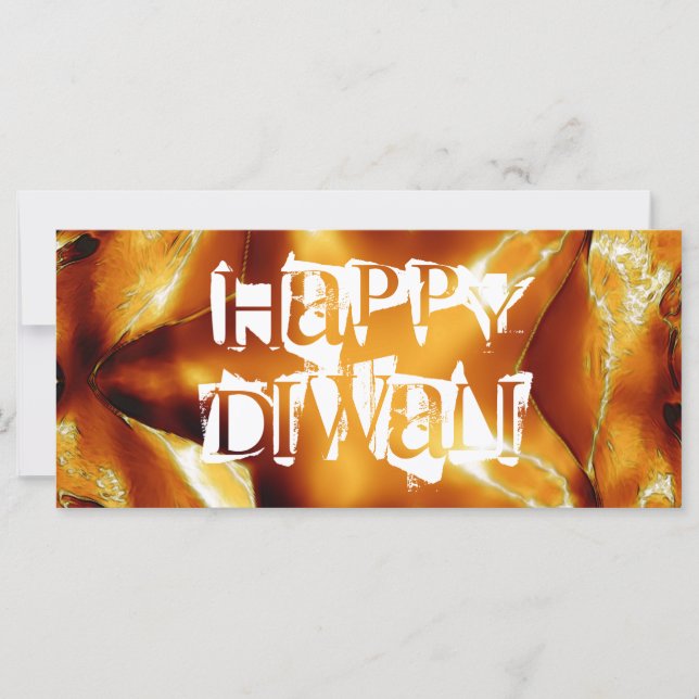 Lycklig Diwali Hälsning Guld-kopparblystjärna (Framsida)