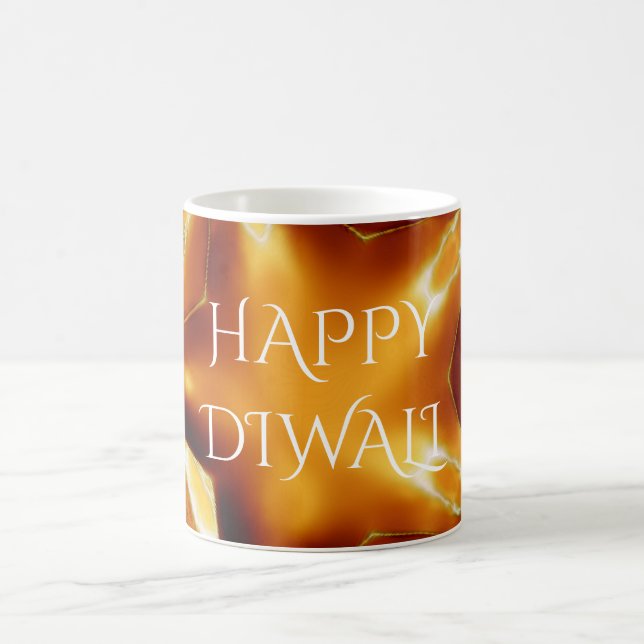 Lycklig Diwali Hälsning Guld-kopparblystjärna Kaffemugg (Center)