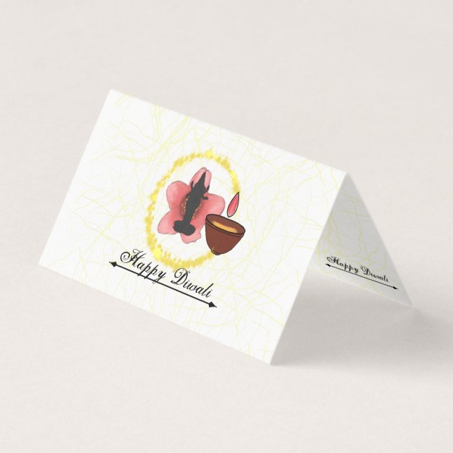 Lycklig Diwali-hälsningskort Kort (Framsida)