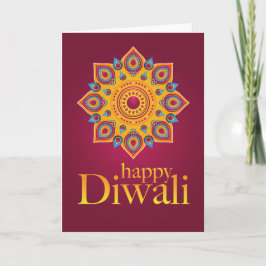 Lycklig Diwali-hälsningskort Kort