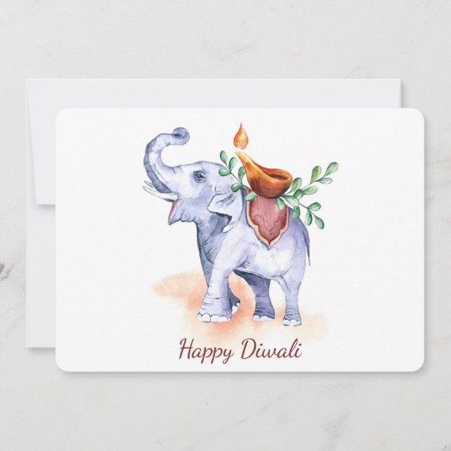 Lycklig Diwali Helgdag Card Julkort (Framsida)