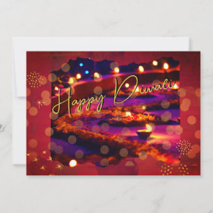 Lycklig Diwali Helgdag Card Julkort