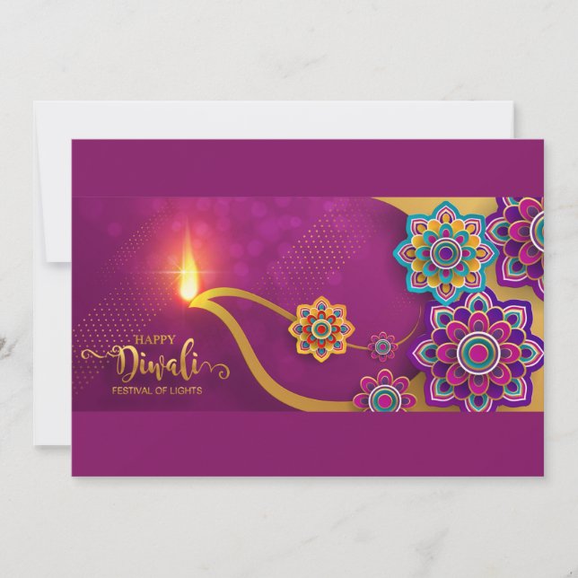 Lycklig Diwali Helgdag Card Julkort (Framsida)