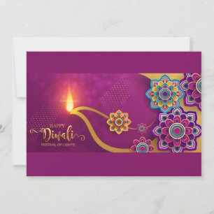 Lycklig Diwali Helgdag Card Julkort