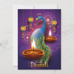 Lycklig Diwali Helgdag Card Julkort