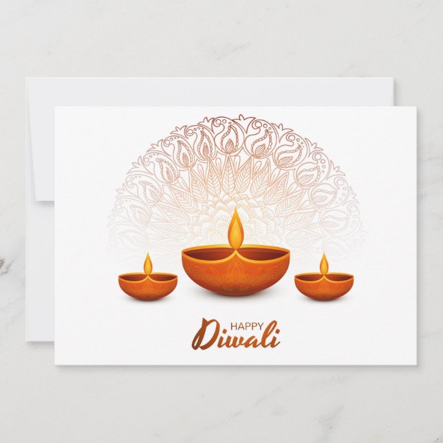Lycklig Diwali Helgdag Card Julkort (Framsida)