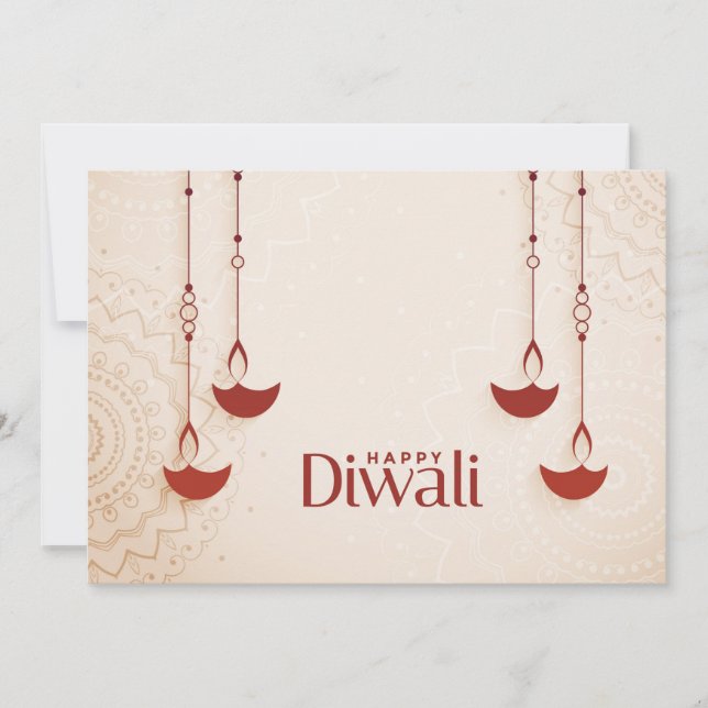 Lycklig Diwali Helgdag Card Julkort (Framsida)