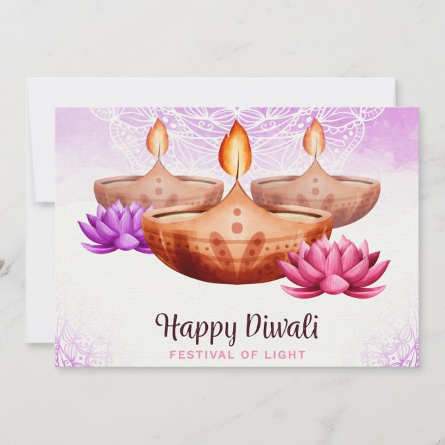 Lycklig Diwali Helgdag Card Julkort (Framsida)