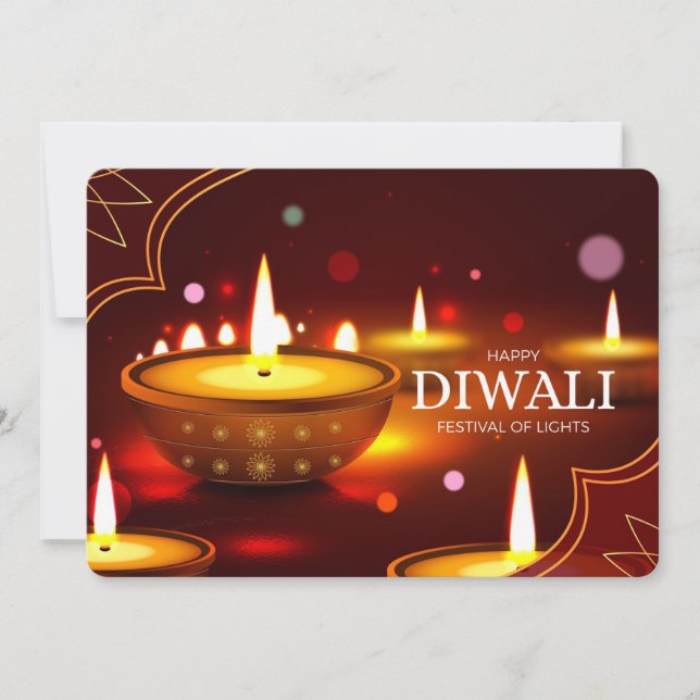 Lycklig Diwali Helgdag Card Julkort (Framsida)